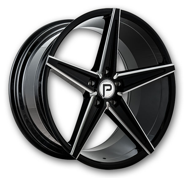 Pinnacle Wheels P202 Supreme 20x8.5 Gloss Black Milled 5x114.3 +35mm 73.1mm
