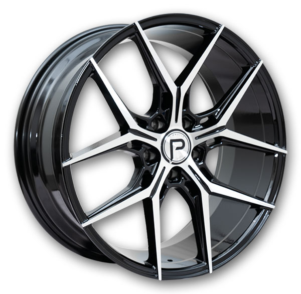 Pinnacle Wheels P204 Splendent 20x8.5 Gloss Black Machine 5x114.3 +35mm 73.1mm