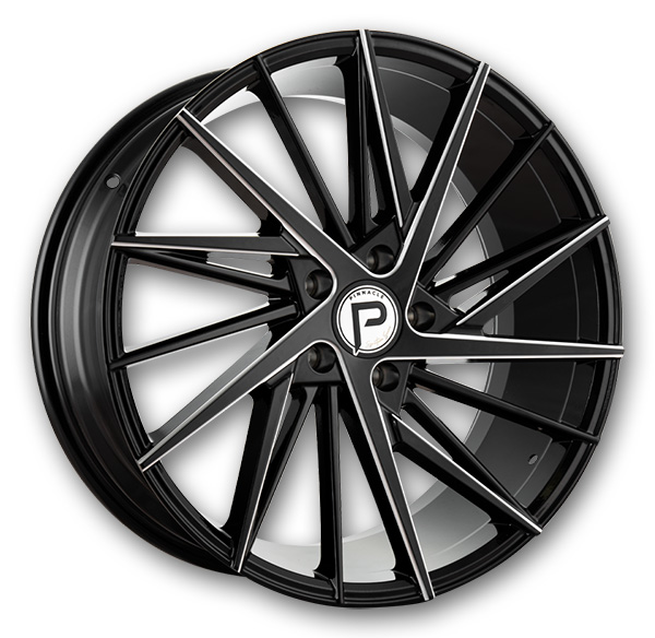 Pinnacle Wheels P208 Snazzy 20x8.5 Gloss Black Milled 5x115 +15mm 73.1mm