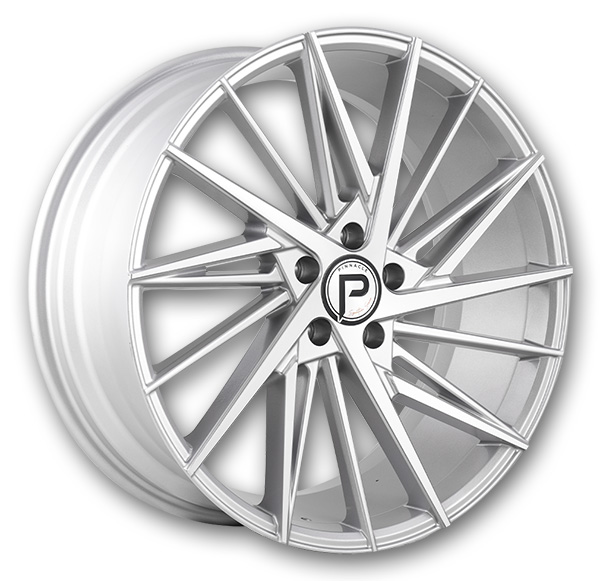 Pinnacle Wheels P208 Snazzy 20x8.5 Silver Machine Face 5x112 +35mm 66.56mm