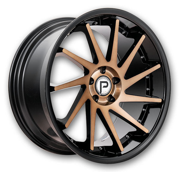 Pinnacle Wheels P216 Epic 20x8.5 Bronze with Gloss Black Lip 5x114.3 +35mm 73.1mm