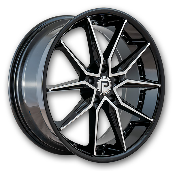 Pinnacle Wheels P218 Enzo 18x8 Gloss Black Machine 5x114.3 +35mm 73.1mm