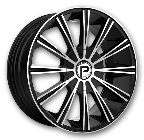 Pinnacle Wheels P308 Slick 18x7.5 Gloss Black Machine 5x114.3/5x105 +35mm 73.1mm