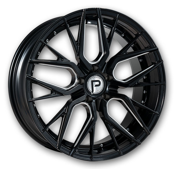 Pinnacle Wheels P312 Zenith 20x8.5 Gloss Black Milled 5x120 +35mm 72.56mm