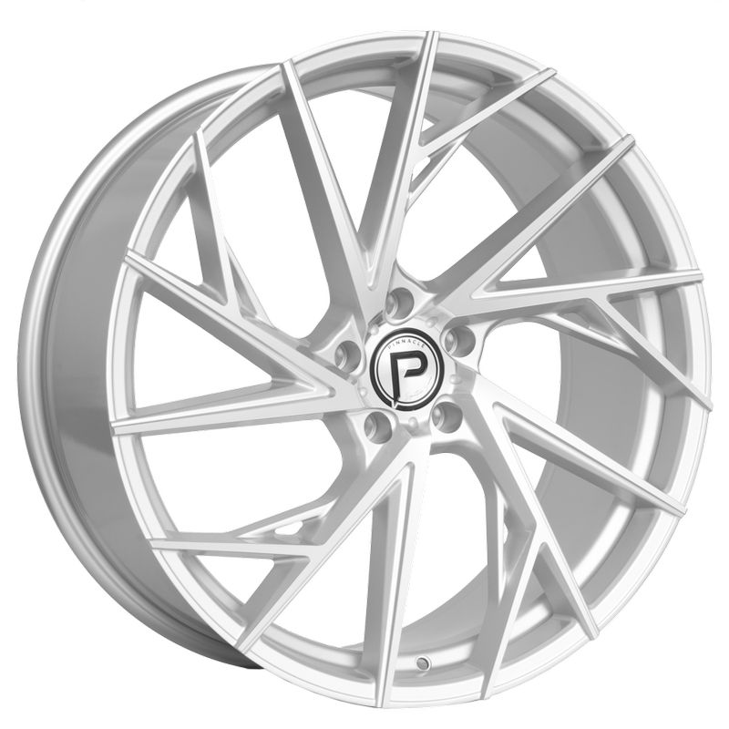 Pinnacle Wheels P316 Swank 22x9 Silver Machine Face 5x115 +15mm 73.1mm