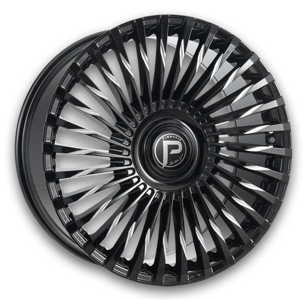 Pinnacle Wheels P328 Slayer 22x9 Gloss Black Milled 5x112/5x120 +35mm 74.1mm