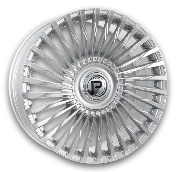 Pinnacle Wheels P328 Slayer 22x9 Silver Brushed Milled 6x135/6x139.7 +24mm 106.4mm