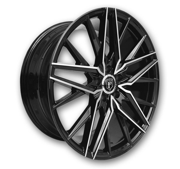 Pinnacle Wheels P106 Stellar 22x10.5 Gloss Black Machined  +42mm 73.1mm
