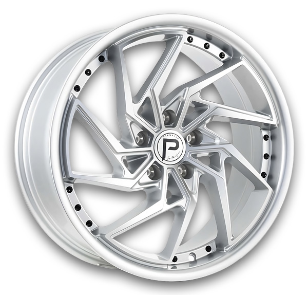 Pinnacle Wheels P326 Stinger 18x8 Silver with Machined Spoke Faces 5x114.3 +35mm 73.1mm