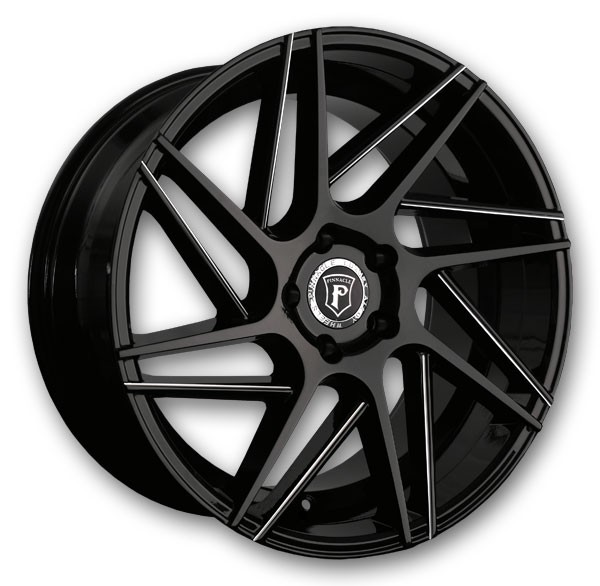 Pinnacle Wheels P104 Swerve 20x10 Gloss Black Milled 5x120 +40mm 73.1mm