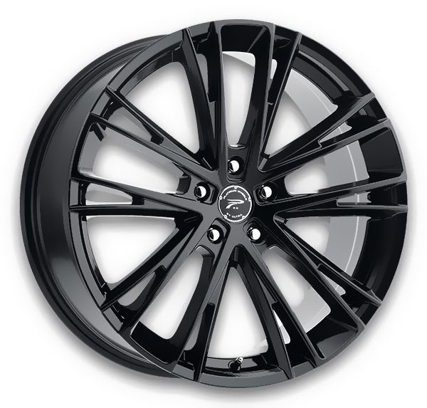 Platinum Wheels 458 Prophecy 20x8.5 Gloss Black with Clear Coat 5x120 +40mm 74.1mm