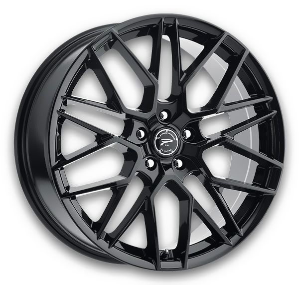 Platinum Wheels 459 Retribution 17x8 Gloss Black with Clear Coat 5x110 +35mm