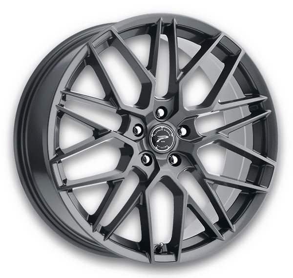 Platinum Wheels 459 Retribution 17x8 Gunmetal and Clear Coat 5x120 +35mm