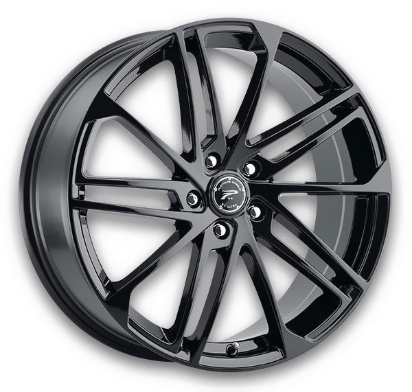 Platinum Wheels 463 Valor 17x8 Gloss Black with Clear Coat 5x112 +40mm 66.56mm