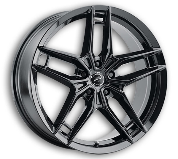 Platinum Wheels 464 Lotus 17x8 Gloss Black with Clear Coat 5x100 +35mm