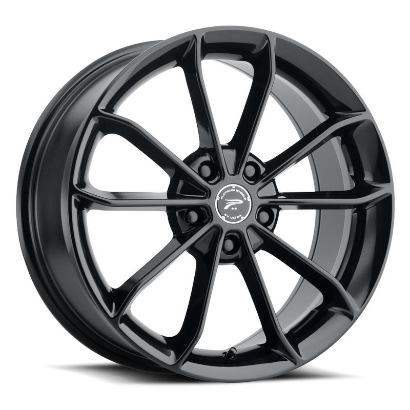 Platinum Wheels 457 Revelation 17x8 Gloss Black with Clear Coat 5x114.3 +42mm 72.62mm