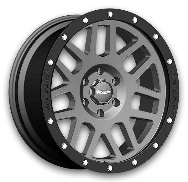 Pro Comp Wheels Vertigo 20x9 Dark Gray w/ Black Lip 6x139.7 -12mm 108mm