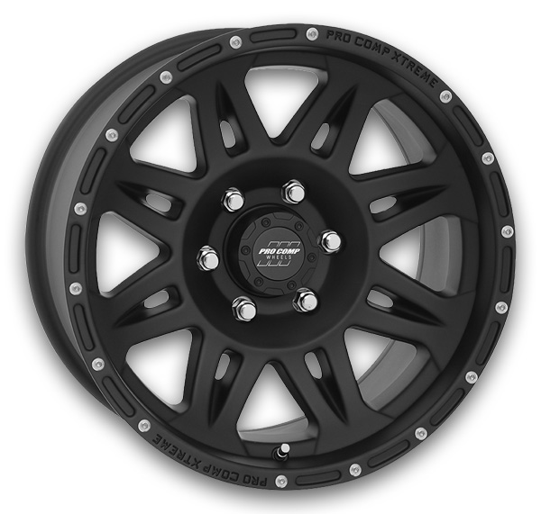 Pro Comp Wheels Torq 17x9 Flat Black 6x135 -6mm 87.1mm