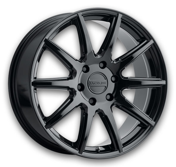 Raceline Wheels 159B Spike 18x8 Gloss Black 6x139.7 +15mm 106.1mm