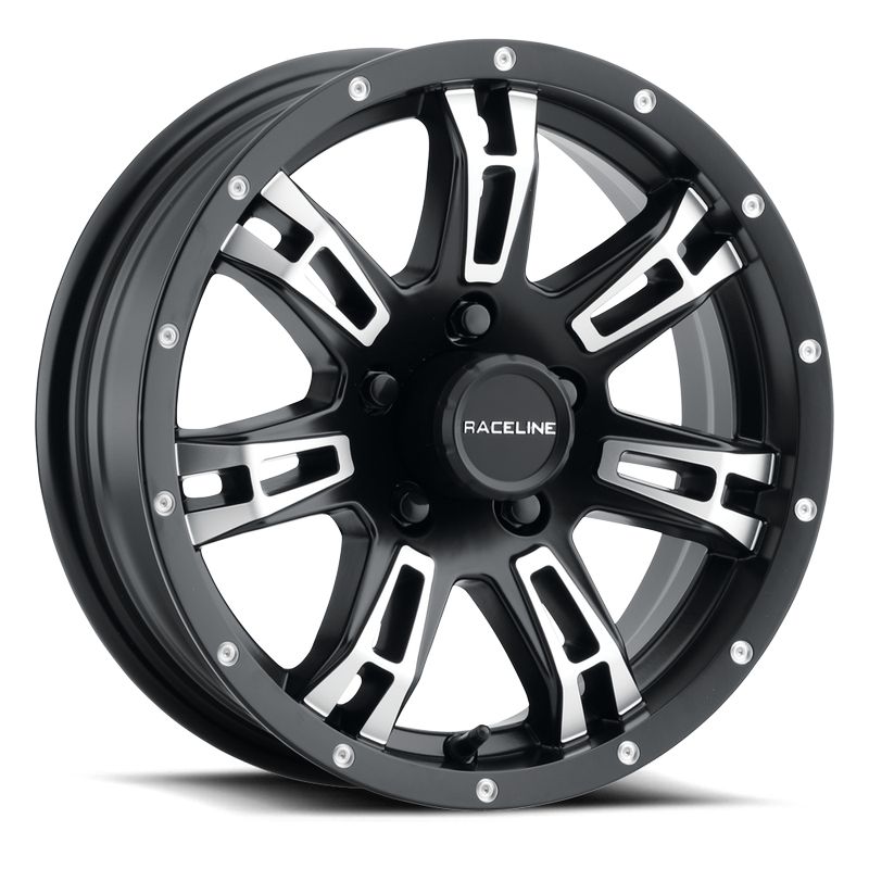 Raceline Wheels 840 Arsenal Trailer 15x5 Black Machine 5x114.3 +0mm 3.19mm