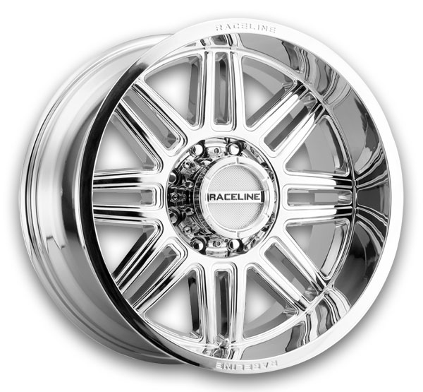 Raceline Wheels 948C Split 20x12 Chrome 8x170 -44mm 125.2mm