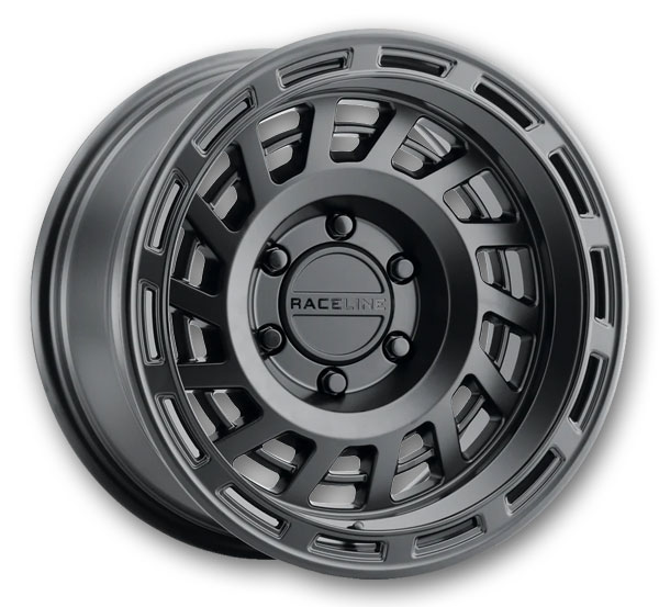 Raceline Wheels 957B Halo 17x8.5 Satin Black 5x127 0mm 78.1mm