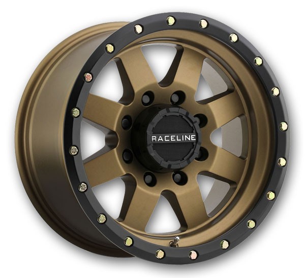 Raceline Wheels 935BZ Defender 16x8 Bronze with Black Ring 6x139.7 +0mm 107.95mm