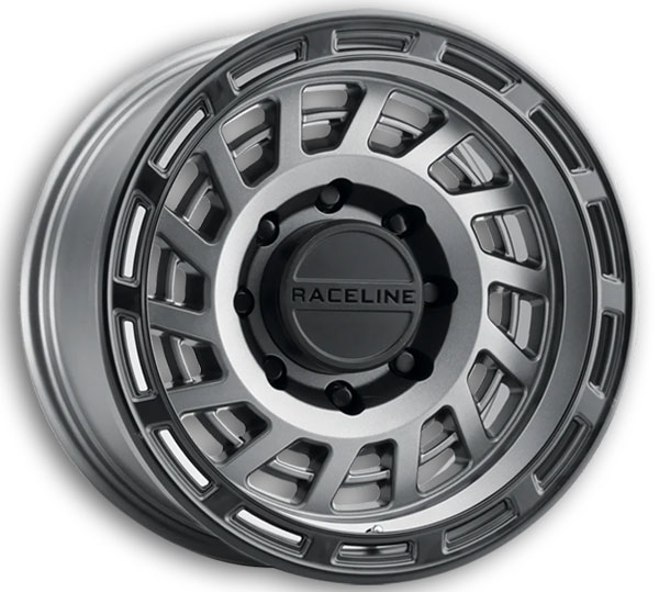 Raceline Wheels 957GB Halo 17x8.5 Gunmetal with Black Ring 6x139.7 +0mm 106.1mm
