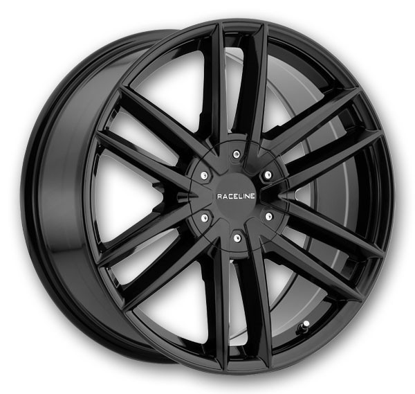 Raceline Wheels 158B Impulse 22x9.5 Gloss Black 5x115/5x120 +15mm 74.1mm