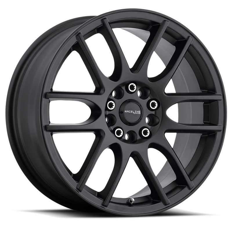 Raceline Wheels 141B Mystique 17x7.5 Satin Black 4x100/4x108 +40mm 72.62mm