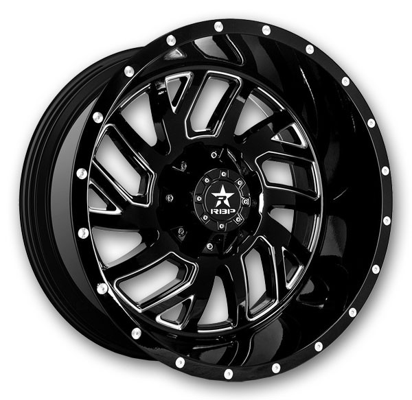 RBP Wheels 65R Glock 20x10 Gloss Black with Machined Accents 8x165.1 +0mm 121.3mm