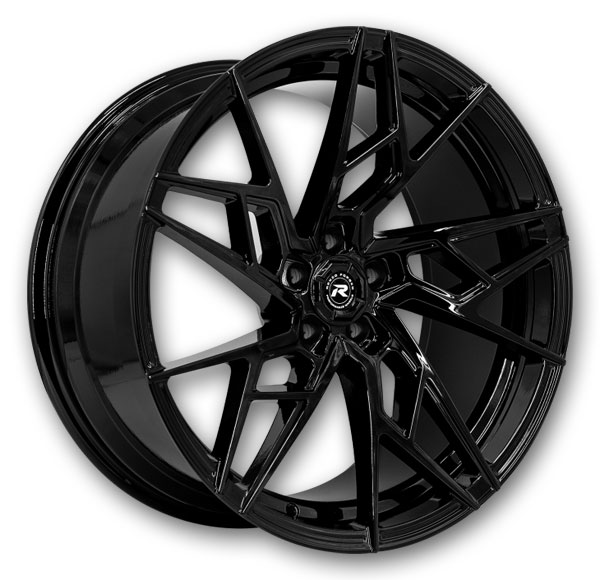 Renzo Wheels Ascari 20x9 Full Gloss Black  +15mm 74.1mm