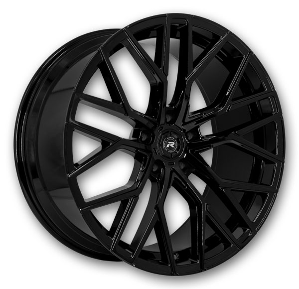 Renzo Wheels Cota 22x9 Full Gloss Black  +15mm 74.1mm
