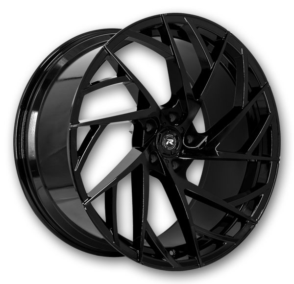 Renzo Wheels Mugello 20x9 Full Gloss Black 5x114.3 +32mm 74.1mm