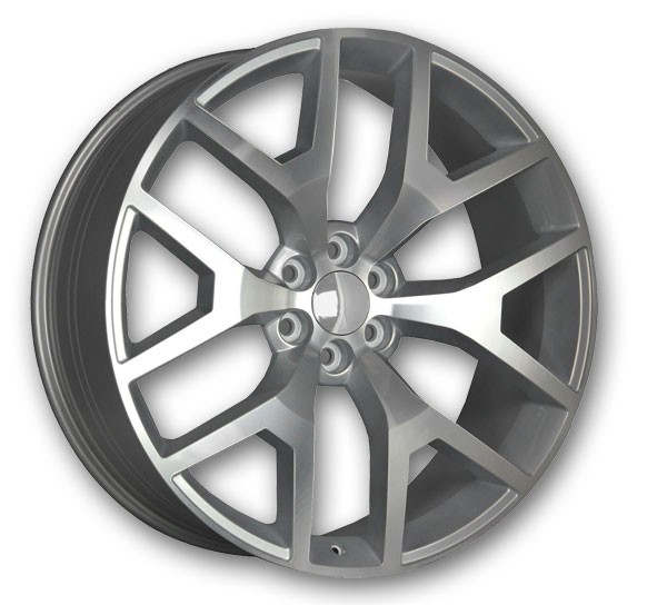 Replica Wheels GMC Sierra 26x10 Silver Machined Face 6x139.7 +31mm 78.1mm