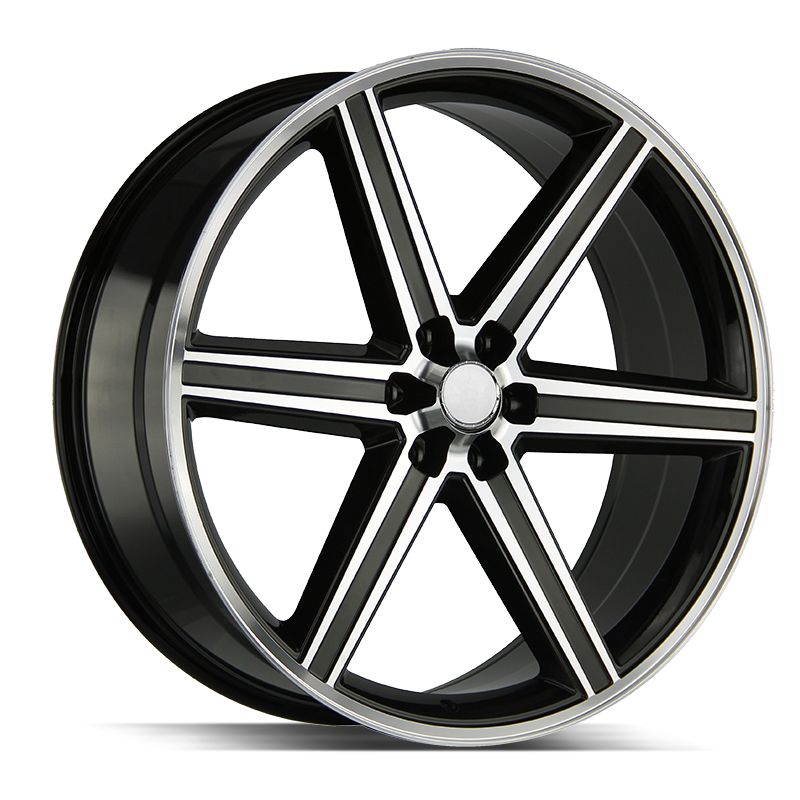 Replica Wheels Iroc Replica 22x9 Gloss Black Machined 5x120 +10mm 72.6mm