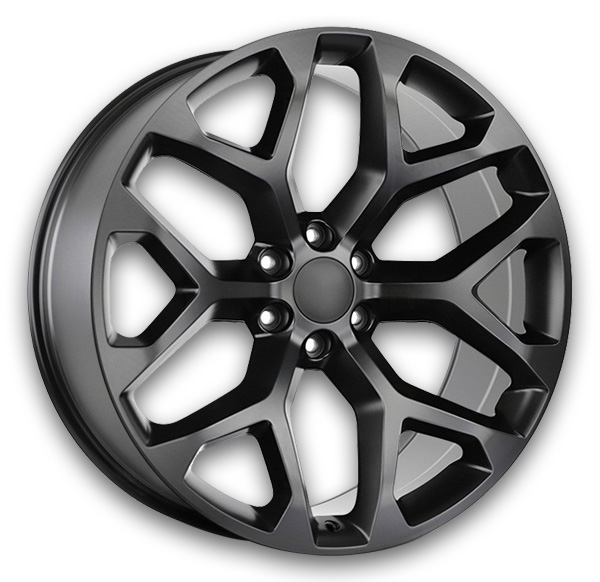 Replica Wheels Snowflake 24x10 Black Chrome 6x139.7 +31mm 78.1mm