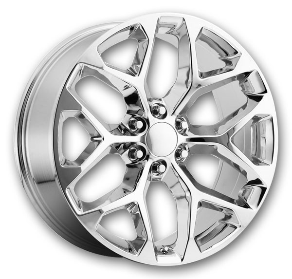 Replica Wheels Snowflake 20x9 Chrome 6x139.7 +24mm 78.1mm