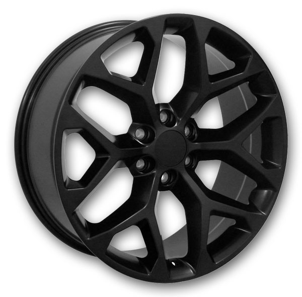 Replica Wheels Snowflake 28x10 Flat Black 6x139.7 +31mm 78.1mm