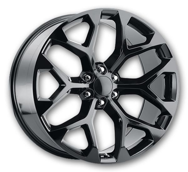 USA Replicas Wheels 781 Snowflakes 30x10 Gloss Black 6x139.7 +31mm 78.1mm