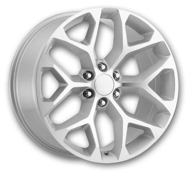 USA Replicas Wheels 781 Snowflakes 24x10 Silver 6x139.7 +30mm 78.1mm