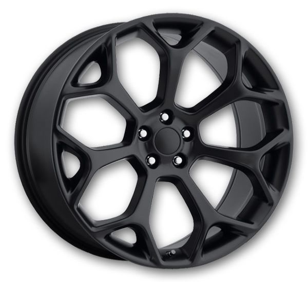 USA Replicas Wheels Chrysler FR71 22x9 Satin Black 5x115 +20mm 71.5mm
