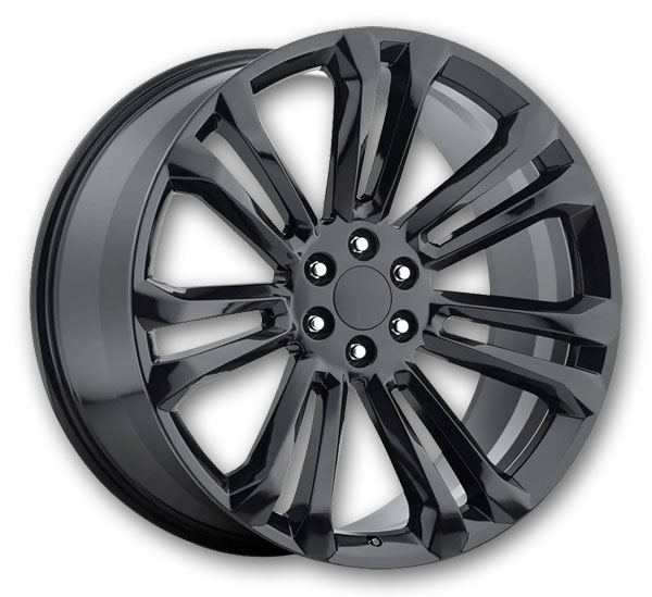 Usa Replicas Wheels 2117 GMC FR55 24x10 Black 6x139.7 +31mm 78.1mm