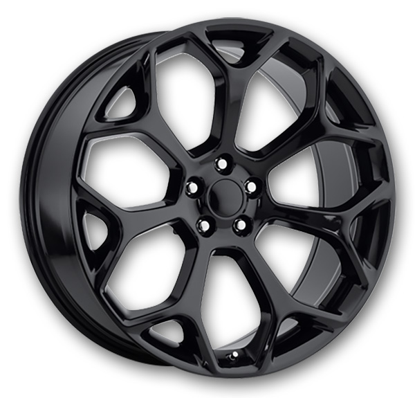 USA Replicas Wheels Chrysler FR71 22x9 Gloss Black 5x115 +20mm 71.5mm