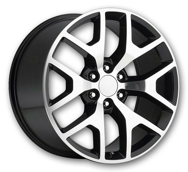 USA Replicas Wheels G04 Honeycomb 20x9 Black Machined Face 6x139.7 +27mm 78.1mm