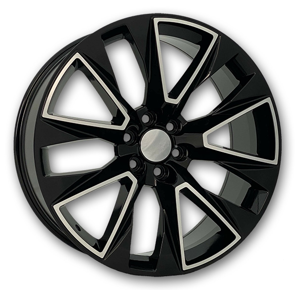 USA Replicas Wheels 2105 NEW LTZ 22x9 Gloss Black Machine Face 6x139.7 +31mm 78.1mm