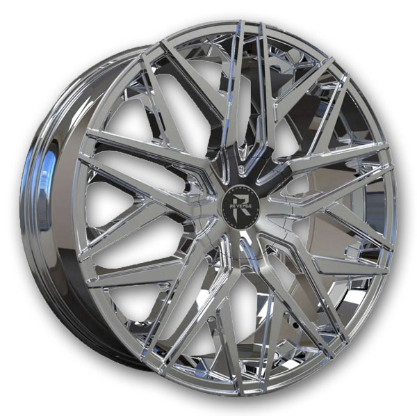 Revenge Luxury Wheels RL-104 20x8.5 Chrome 5x120/5x114.3 +35mm 74.1mm