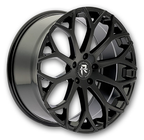 Revenge Luxury Wheels RL-105 22x9 Gloss Black 5x114.3 +35mm 74.1mm