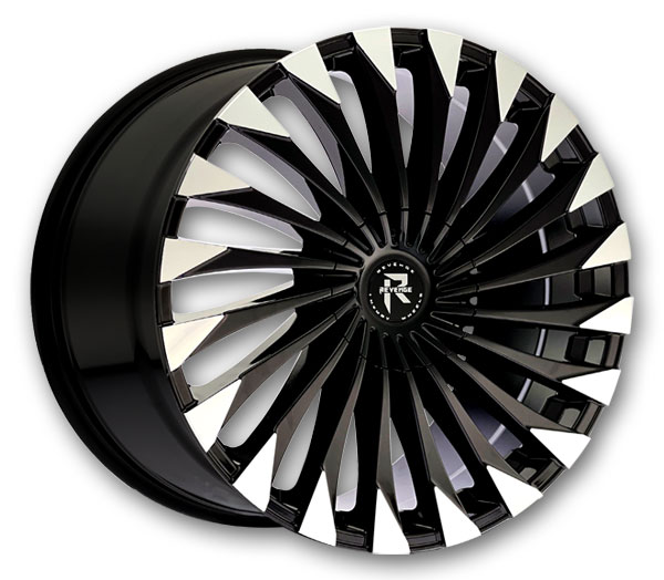 Revenge Luxury Wheels RL-106 20x8.5 Black Machined 5x110/5x114.3 +35mm 74.1mm
