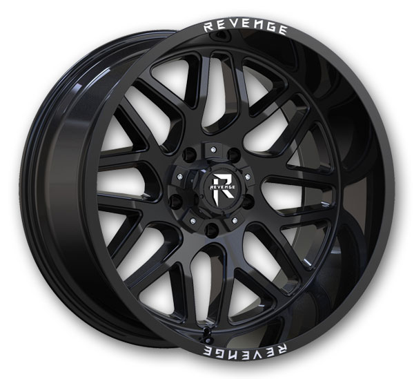 Revenge Offroad Wheels RV-206 20x12 Gloss Black  6x135/6x139.7 -44mm 108mm